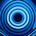 Abstract blue background with concentric circles. Vector illustration for your design Generative AI Royalty Free Stock Photo