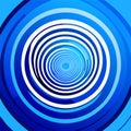 Abstract blue background with concentric circles. Vector illustration for your design Generative AI Royalty Free Stock Photo