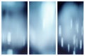 Abstract blue background. Design of three vertical parts