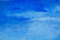Abstract blue background done in acrylic on canvas. Heavenly colors and tones were used. Modern Art. Royalty Free Stock Photo