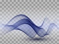 Abstract blue background, futuristic wavy vector illustration eps10 Royalty Free Stock Photo