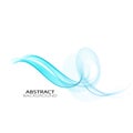 Abstract blue background, futuristic smoke wavy vector illustration eps10 Royalty Free Stock Photo