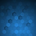 Abstract blue background hexagon. Vector illustration Royalty Free Stock Photo