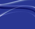 Abstract Blue Background with Horizontal Wave Curves