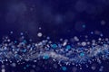 Abstract blue background with light bokeh Royalty Free Stock Photo