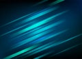 Abstract blue background with light diagonal lines. Speed motion design. Dynamic sport texture. Technology stream vector Royalty Free Stock Photo