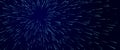 Abstract blue background with lines. Radial particles as dynamic illustration Royalty Free Stock Photo