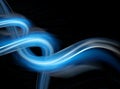 Abstract blue background, abstract lines twisting into beautiful bends