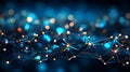 Abstract blue background. Network connection structure. Grid. Ai generate Royalty Free Stock Photo
