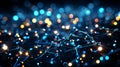 Abstract blue background. Network connection structure. Grid. Ai generate Royalty Free Stock Photo
