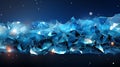 Abstract blue background. Network connection structure. Grid. Ai generate Royalty Free Stock Photo