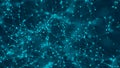 Abstract blue background. Plexus effect. Network connection structure. 3D rendering Royalty Free Stock Photo