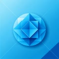 Abstract blue background with polygonal elements. Vector Illustration. Royalty Free Stock Photo