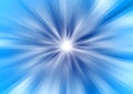 Abstract Radial Bright Rays or Light Speed in Blue Background Royalty Free Stock Photo