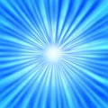 Radial Bright Rays in Blue Background Royalty Free Stock Photo