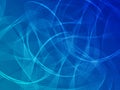 Abstract blue background with ribbons