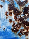 Abstract blue background with rust. Royalty Free Stock Photo