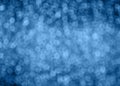 Abstract blue background with silver sparkles. Blur. Bokeh Royalty Free Stock Photo