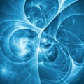 Abstract blue background smoke fractal