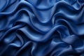 Abstract blue background with smooth lines and wave, elegant silky texture, 3d render illustration, generative ai