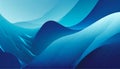 abstract blue background with smooth lines and waves. AI Generated Royalty Free Stock Photo