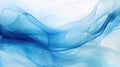 Abstract blue background with smooth lines and waves. illustration for your design Generative AI Royalty Free Stock Photo