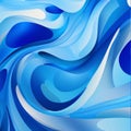 abstract blue background with smooth lines and waves. Vector illustration Royalty Free Stock Photo