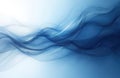 Abstract blue background soft wavy lines. Flowing smooth shapes create depth, movement. Light dark blue gradient blends. Modern Royalty Free Stock Photo