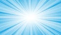 Abstract blue background with sun ray. Summer vector illustration Royalty Free Stock Photo