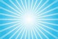 Abstract blue background with sun ray. Summer vector illustration Royalty Free Stock Photo