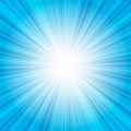 Abstract blue background with sun ray. Summer vector illustration Royalty Free Stock Photo