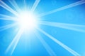 Abstract blue background with sunlight 002 Royalty Free Stock Photo