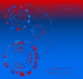 Blue and red geometric modern abstract vector background.. Royalty Free Stock Photo