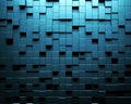 Abstract blue background wall with parametric cubic pattern. Royalty Free Stock Photo