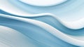 Abstract blue background with wavy lines. 3d vector illustration. Generative AI Royalty Free Stock Photo