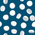 Abstract blue background with white pill Royalty Free Stock Photo