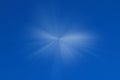 Abstract blue background with white rays, like an explosion Royalty Free Stock Photo