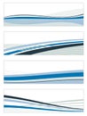 Abstract blue banners