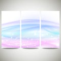 Abstract blue banners set, wave vector design Royalty Free Stock Photo