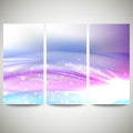 Abstract blue banners set, wave vector design Royalty Free Stock Photo