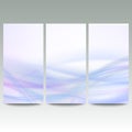 Abstract blue banners set, wave vector design Royalty Free Stock Photo