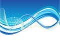 Abstract blue based wave background Royalty Free Stock Photo