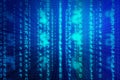 Blue binary code background Royalty Free Stock Photo