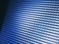 Abstract blue binary code background. Programming, coding, hacker, matrix Royalty Free Stock Photo