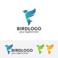 Abstract blue bird logo Royalty Free Stock Photo