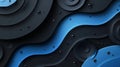 Abstract blue and black geometric pattern with layered shapes and subtle texture Royalty Free Stock Photo