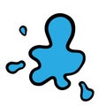 Abstract Blue Blob. Doodle illustration