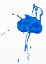 Blue blot with splashes