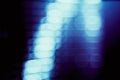 Abstract blue blur of city lighting digital lens flare glare, blinds light background Royalty Free Stock Photo