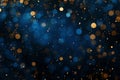 Abstract blue bokeh lights with blurred defocused effect for captivating background visuals